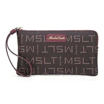 MashaLanti PVC Bonded Microfiber Synthetic Leather Clutch Women's Apricot/Coffee/Burgundy