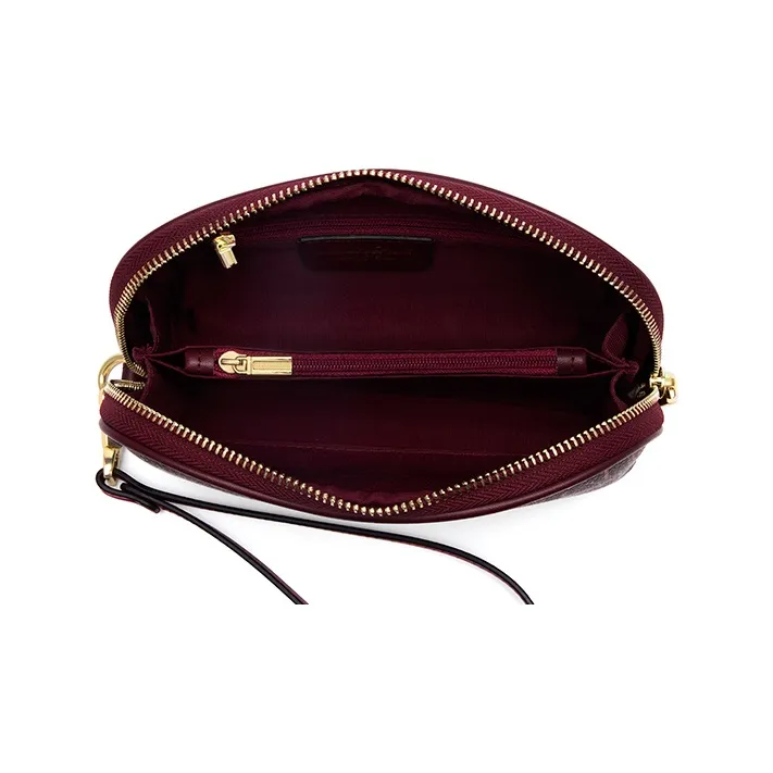 MashaLanti PVC And Microfiber Synthetic Leather Clutch Women's Burgundy-4