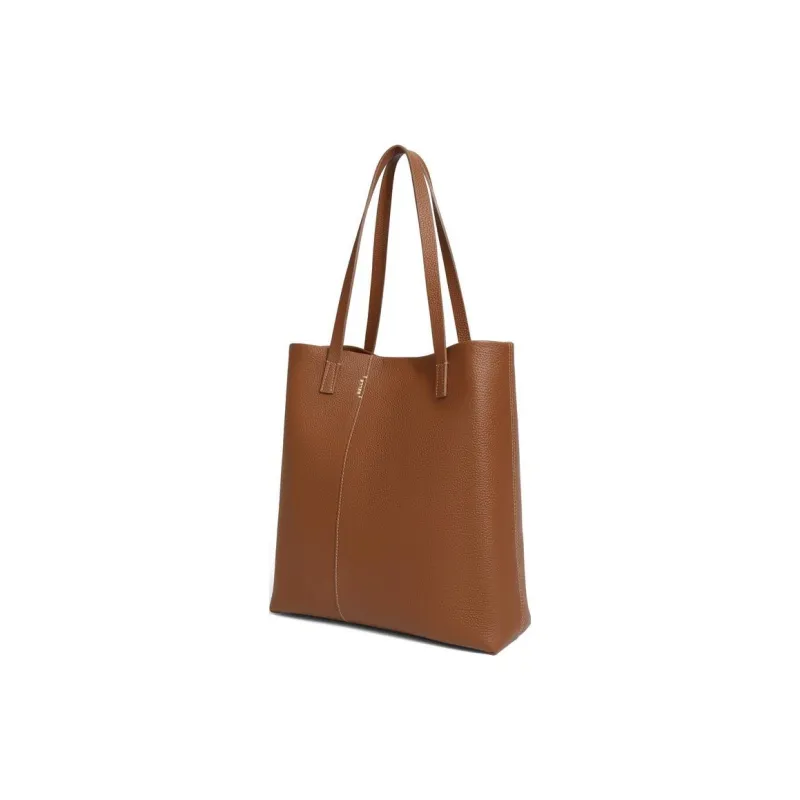 BELLE Grain Cow Leather Twining Bag 12 Pack, Tote Bag, Shopping Bag, Handbag, Shoulder Bag Women's Brown/Gray/Green-1