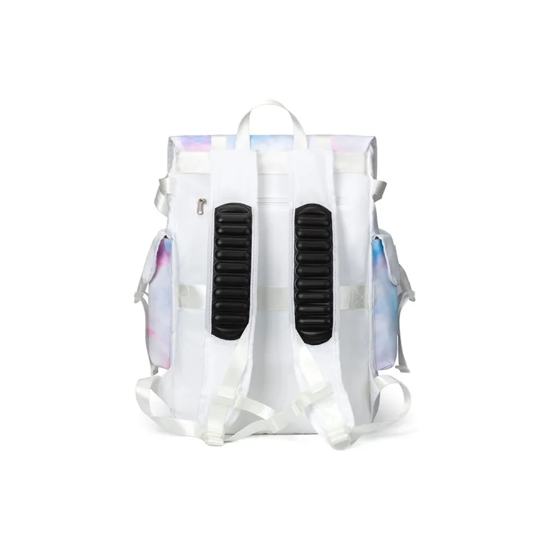 LOVERPUSS Polyester Backpack Unisex Dazzling Color White-2