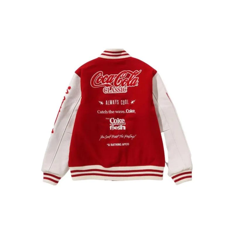 A BATHING APE X Coca Cola Varsity Jacket-3