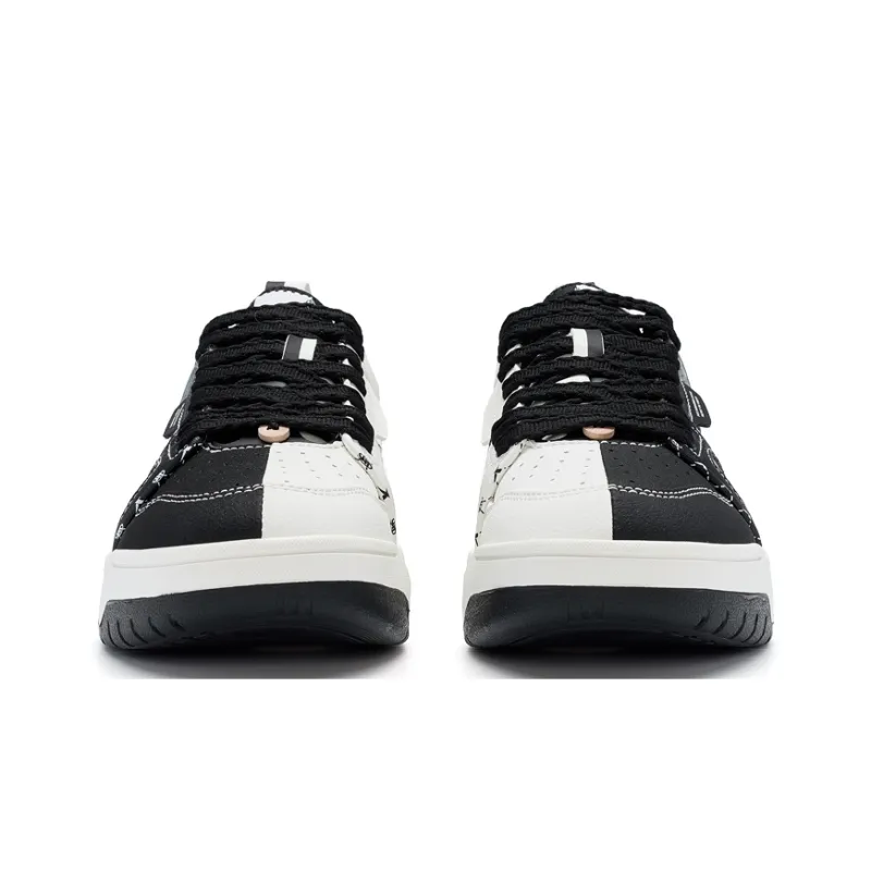 XTEP Basketball Shoes Women's Low Top Black/Sail White-5
