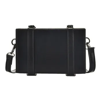 HAWA PU Box Bag Shoulder Bag Crossbody Bag Unisex Black/Brown