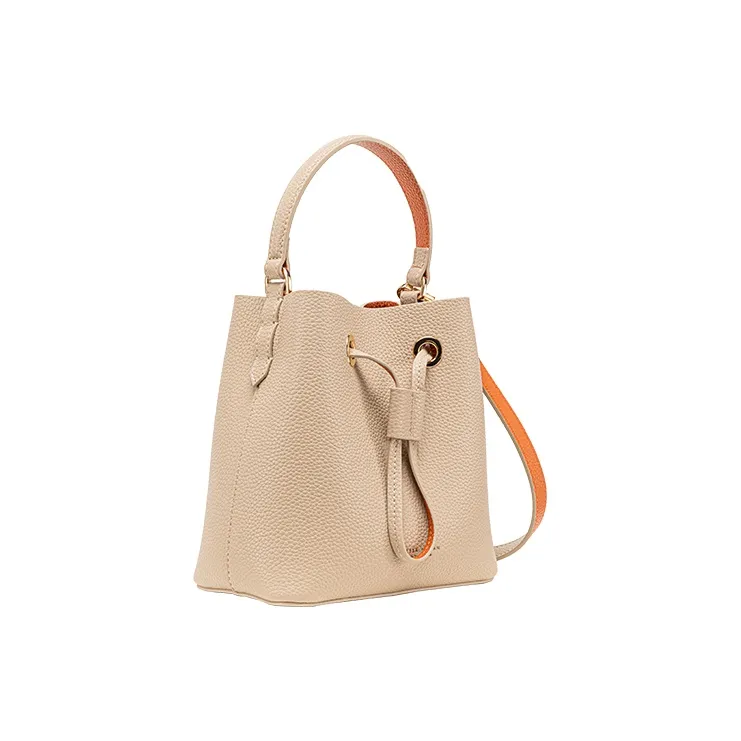 VANESSA HOGAN Cow Leather Shoulder Bag Crossbody Bag Handbags Small Size Women's Apricot-1