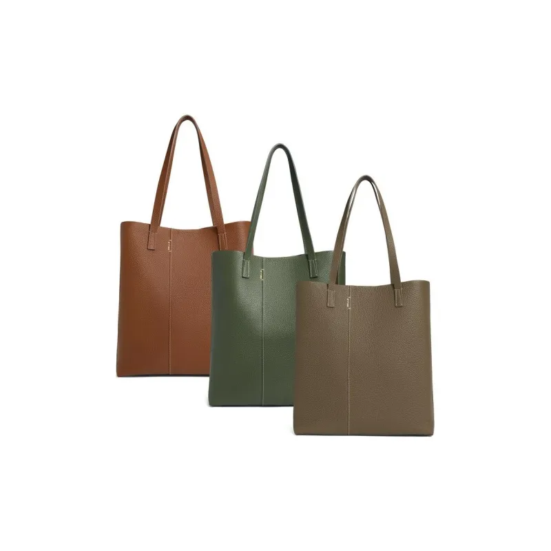 BELLE Grain Cow Leather Twining Bag 12 Pack, Tote Bag, Shopping Bag, Handbag, Shoulder Bag Women's Brown/Gray/Green-16
