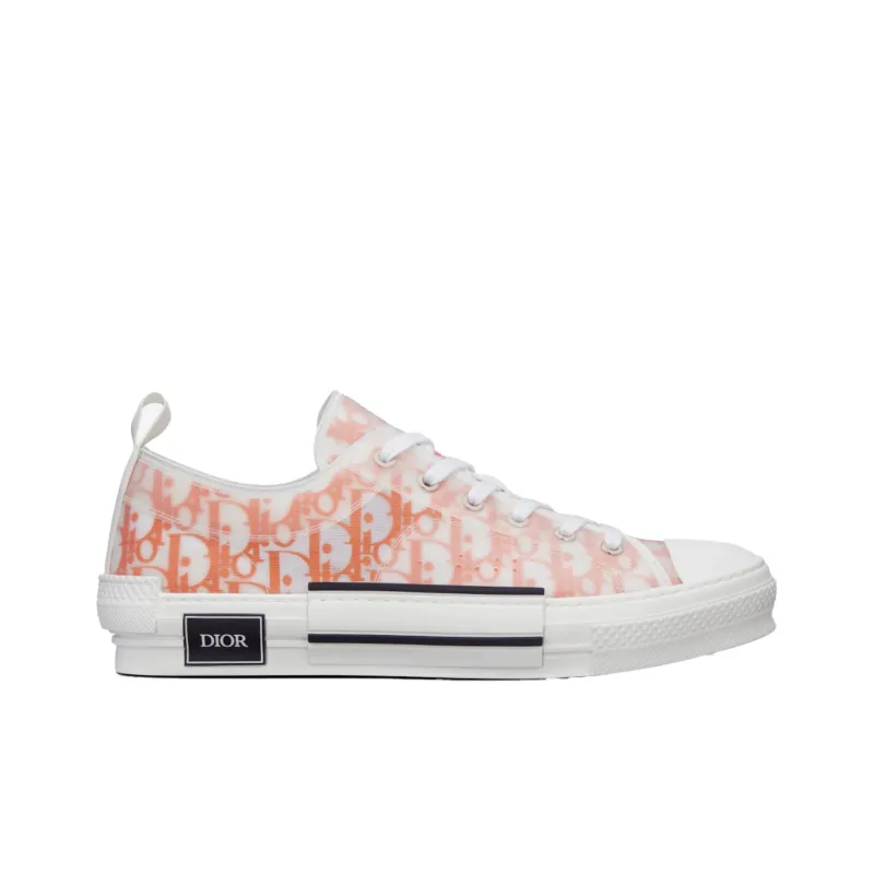 DIOR B23 Low Orange Oblique Canvas-1