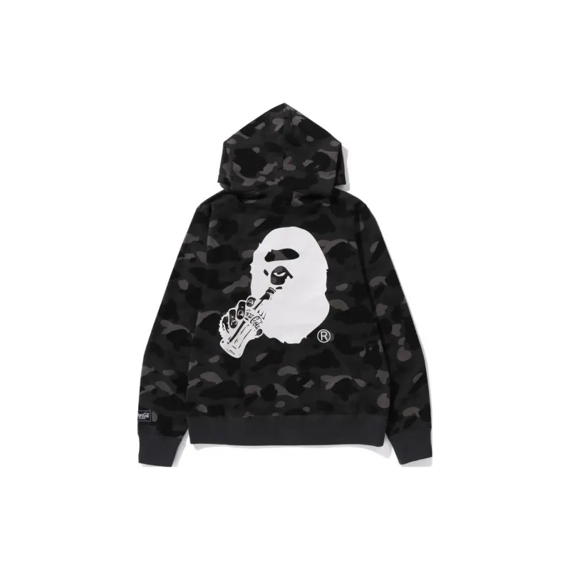 Bape X Coca Cola Color Camo Ape Head Pullover Hoodie-1