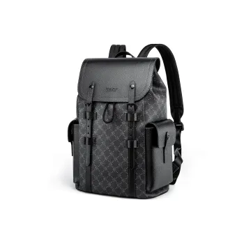 FAIRWHALE PVC Backpack Laptop Bag Regular Unisex Lead Coffee/Coffee