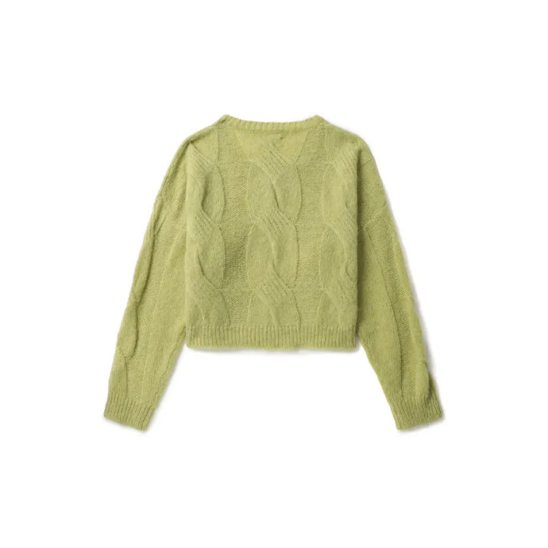 Izzue V neck Cable knit Jumper-1