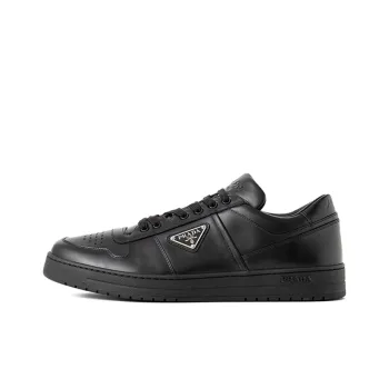 PRADA Wear Resistant Low Top Skateboard Shoes Men's Black