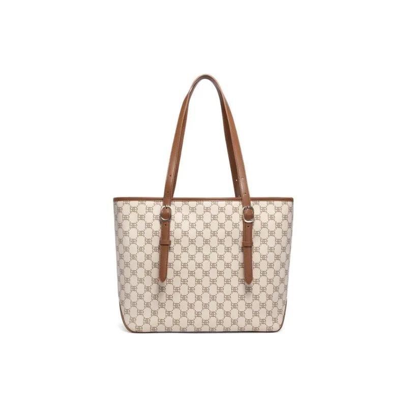 BELLE Artificial Leather Tote Bag Shopping Bag Handbag Shoulder Bag Women's Letter Print-1