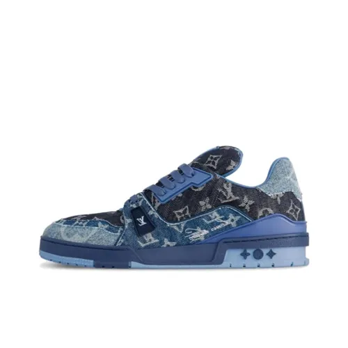 LOUIS VUITTON Trainer Skateboard Shoes Unisex Low-Top Blue