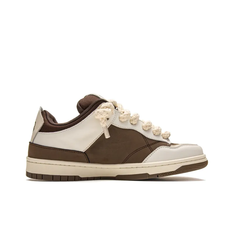 Youthloser Low Top Skateboard Shoes Unisex Beige Brown-1