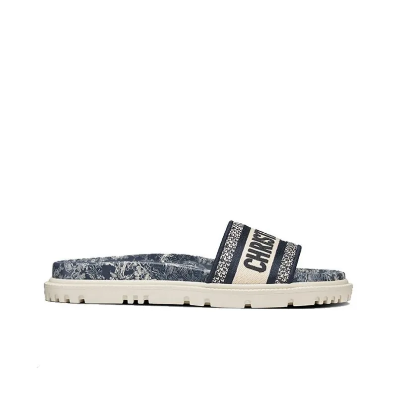 DIOR Dway Slides Deep Blue Women's-1