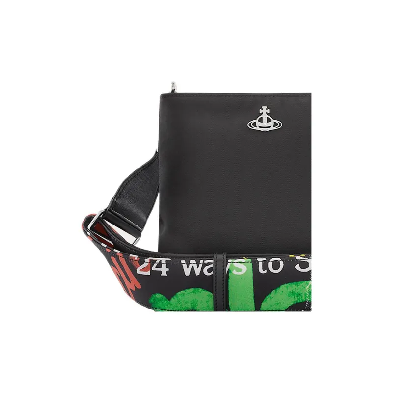 Vivienne Westwood SQUIRE Recycled Polyester Shoulder Bag Crossbody Bag Regular Men's Black-4