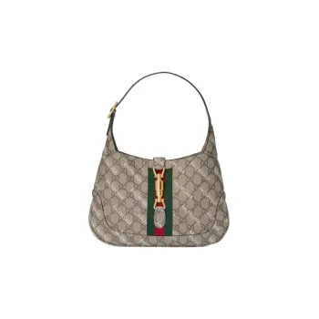 GUCCI Jackie 1961 Canvas Shoulder Bag, Crescent Shoulder Bag Women's