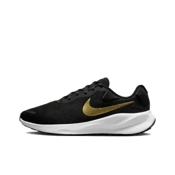 Nike Revolution 7 Black White Metallic Gold Women's