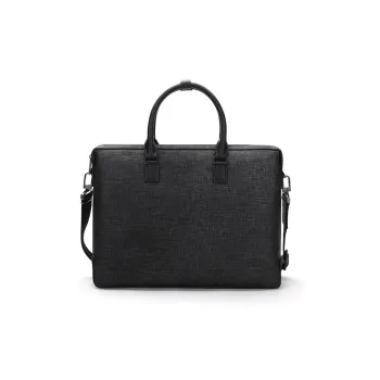 ELLE HOMME Top Grain Cow Leather Document Bag Briefcase Regular Unisex Solid Color