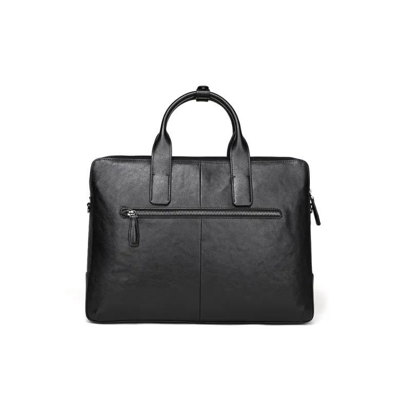 ELLE HOMME Cow Leather Crossbody Bag Regular Unisex Solid Color-3
