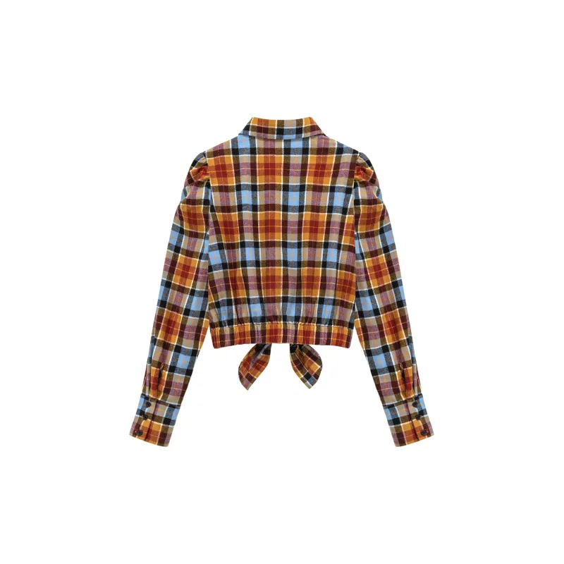 CHUU Shirts Women's Blue Plaid-1