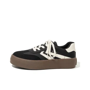 Feiyue Anti Slip Wear Resistant Low Top Skateboard Shoes Women's Black Rice