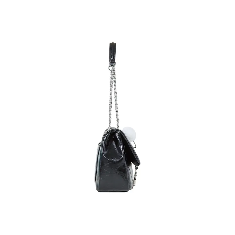 Miffy PU Shoulder Bag, Hobo Bag, Crossbody Bag, Shoulder Bag Women's Black/White-3