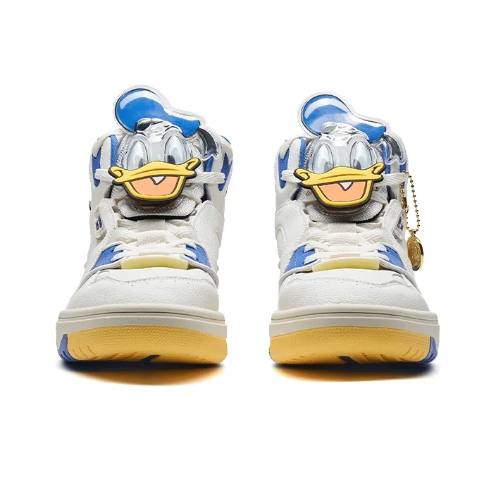 XTEP Cartoon High-Top Skateboard Shoes Men's Sail White/Colorful Blue-4