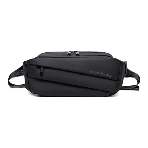 ARCTIC HUNTER Polyurethane Crossbody Bag, Shoulder Bag, Sling Bag Small Size Men's Black