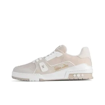 LOUIS VUITTON Trainer Low Top Skateboard Shoes Unisex Beige