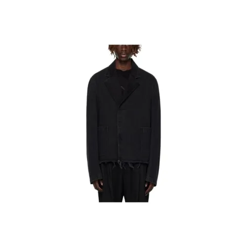 Lanvin Denim Jackets Men Black