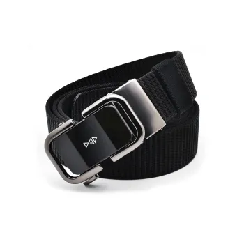 DAP Matte Metallic Feel No Button Head Nylon Leather Belts Unisex Width 3.5CM