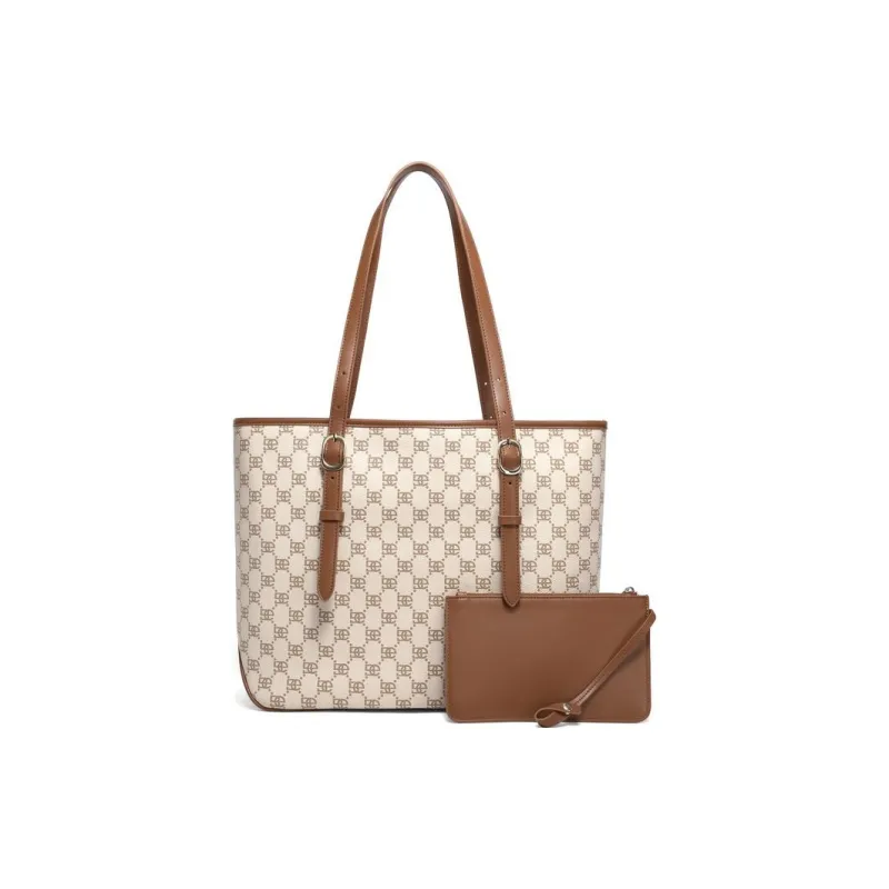 BELLE Artificial Leather Tote Bag Shopping Bag Handbag Shoulder Bag Women's Letter Print-0