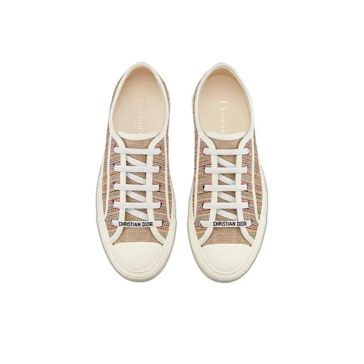 DIOR Walk'n'Dior Low Top Stylish Skateboarding Shoes Women's Light Brown-3