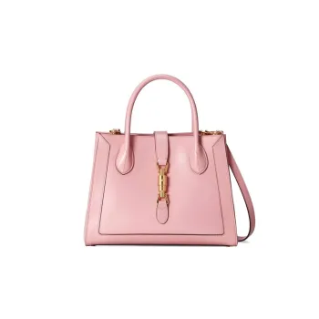GUCCI Jackie 1961 Leather Tote Handbags Shoulder Bags Medium Size Unisex Light Pink