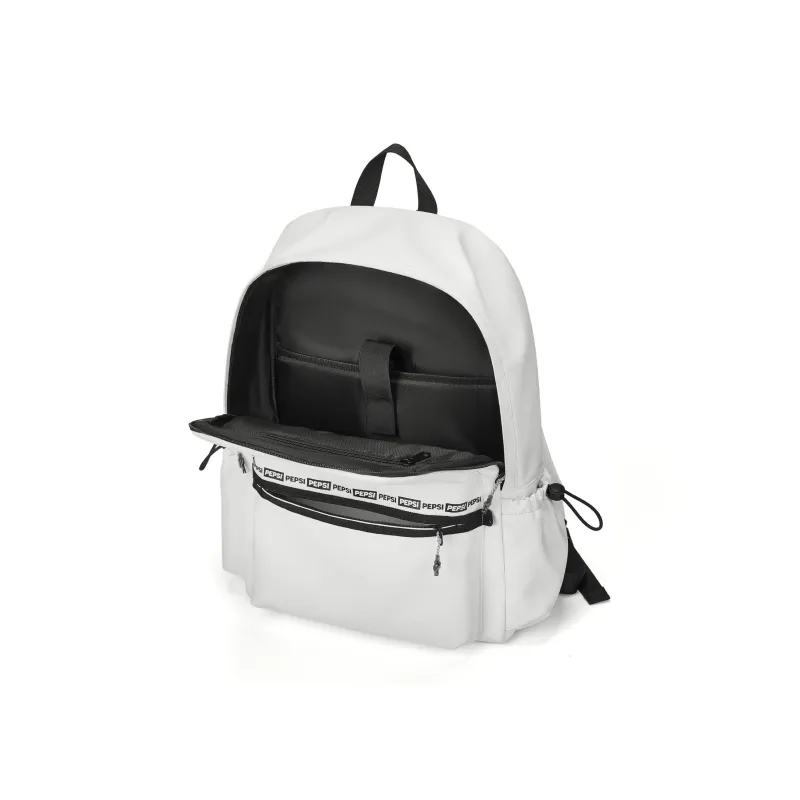 Pepsi PU Laptop Bag Backpack Regular Unisex White/Black-4