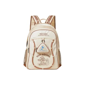 Sound For Life Fabric With Nylon Backpack Large Size Women's Brown