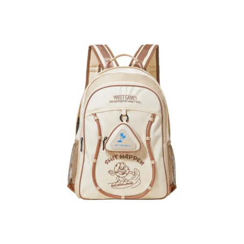Sound For Life Fabric With Nylon Backpack Large Size Women's Brown