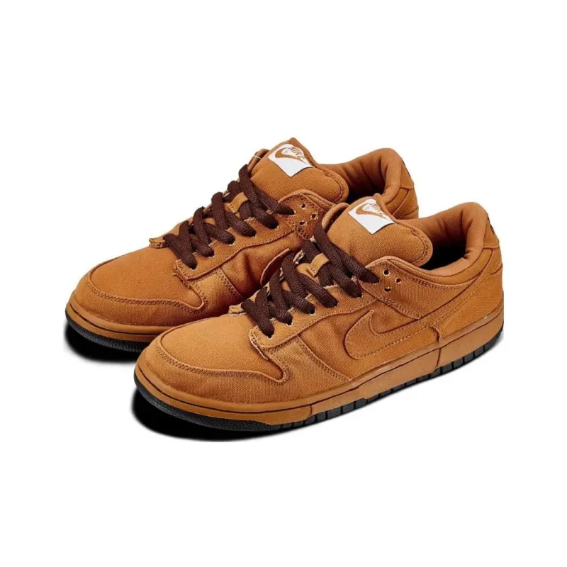 Carhartt x Nike Dunk SB Wear-Resistant Low-Top Skateboard Shoes Men's Brown-2