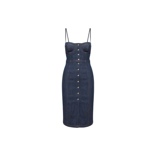 ARITZIA Slip Dresses Women's Dark Blue/Under Pressure