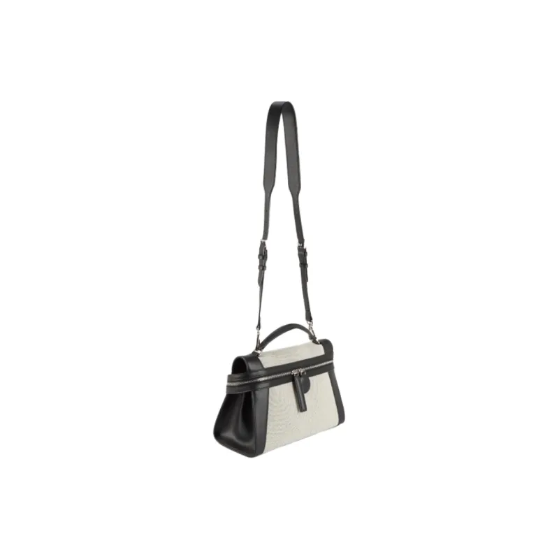 SUSEN Cow Leather Small Square Bag Portable Crossbody Bag Shoulder Bag Large Size Unisex Gray-1