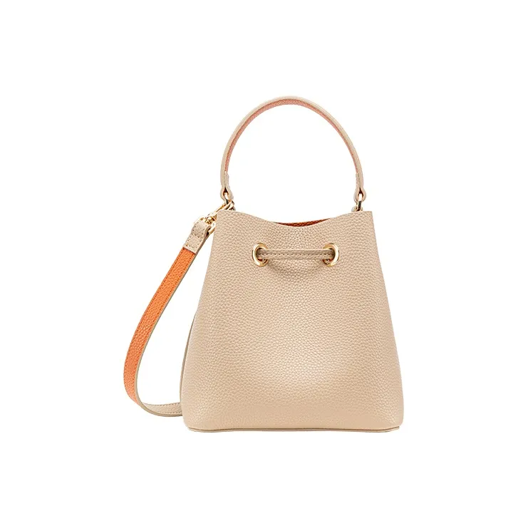 VANESSA HOGAN Cow Leather Shoulder Bag Crossbody Bag Handbags Small Size Women's Apricot-2
