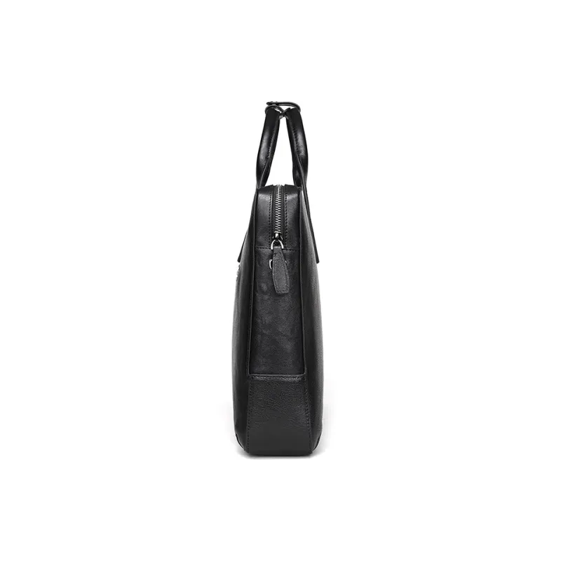 ELLE HOMME Cow Leather Crossbody Bag Regular Unisex Solid Color-4