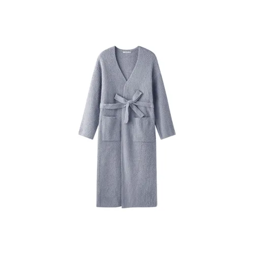 MEITENG Pajama Robe Autumn And Winter Models Women's Gray