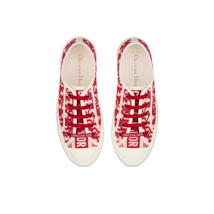 DIOR Walk'n'DIOR Oblique Red Canvas Women's-4