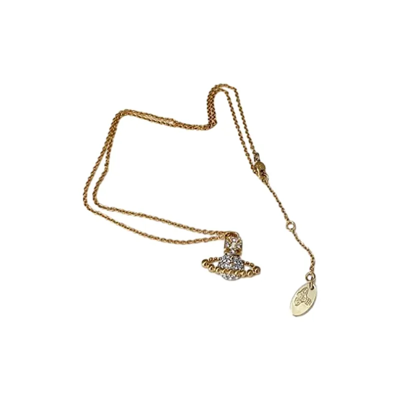 Vivienne Westwood Cow Leather Necklaces Women's Gold-0