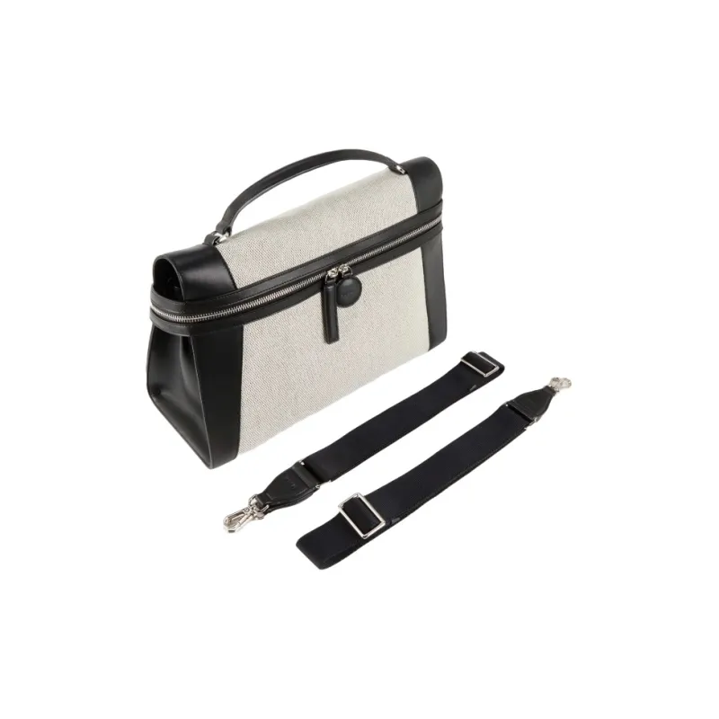 SUSEN Cow Leather Small Square Bag Portable Crossbody Bag Shoulder Bag Large Size Unisex Gray-3
