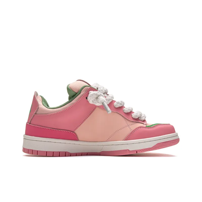 Youthloser Low Top Skateboard Shoes Unisex Pink-1