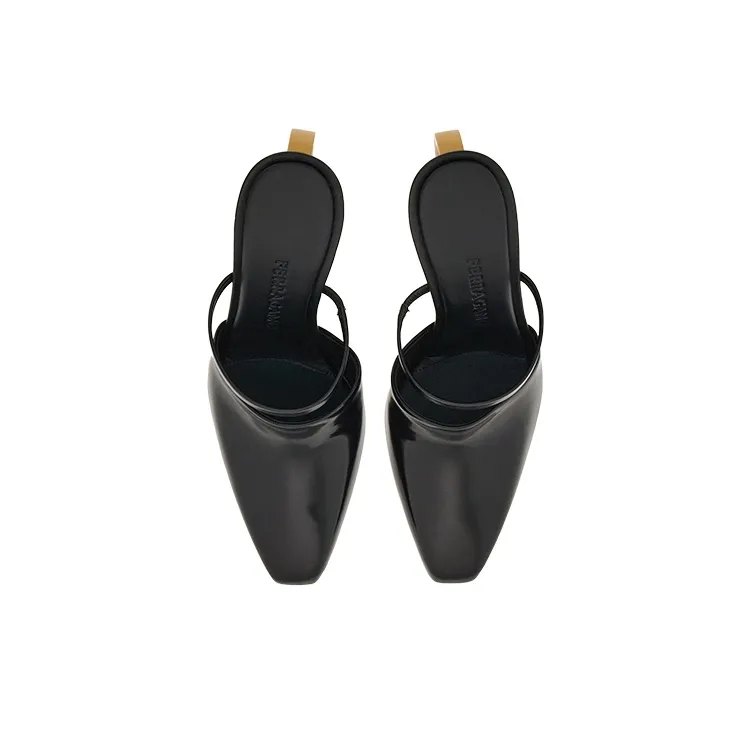 FERRAGAMO Elina 70mm Sculpted-heel Leather Mules-3
