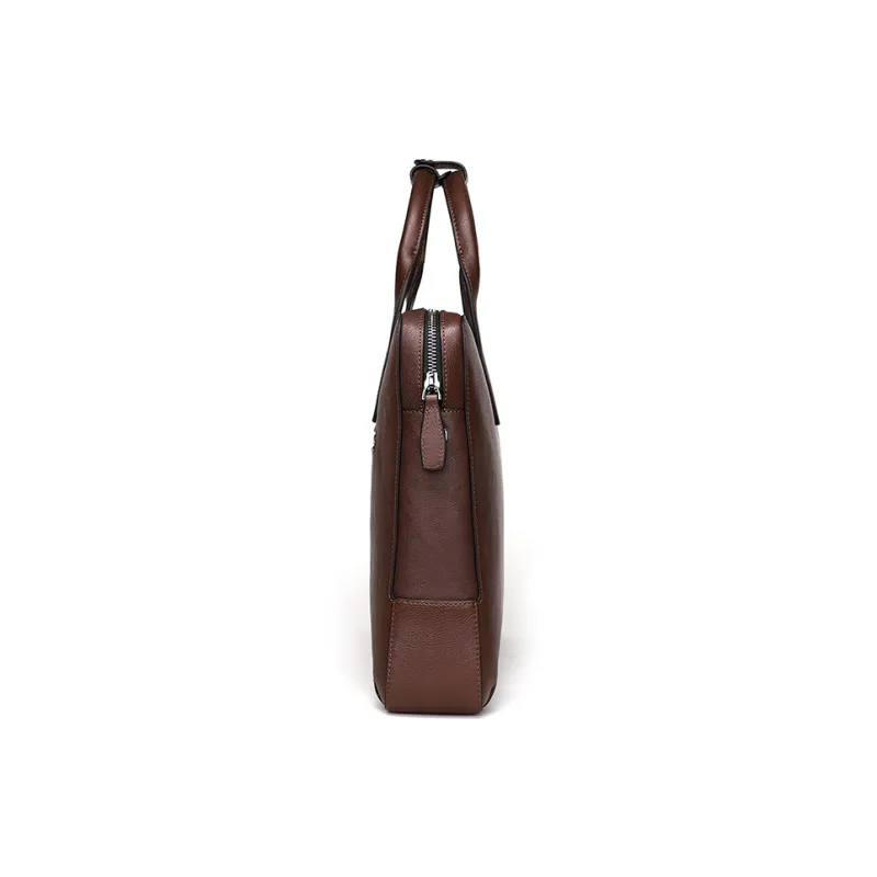 ELLE HOMME Cow Leather Crossbody Bag Regular Unisex Solid Color-11