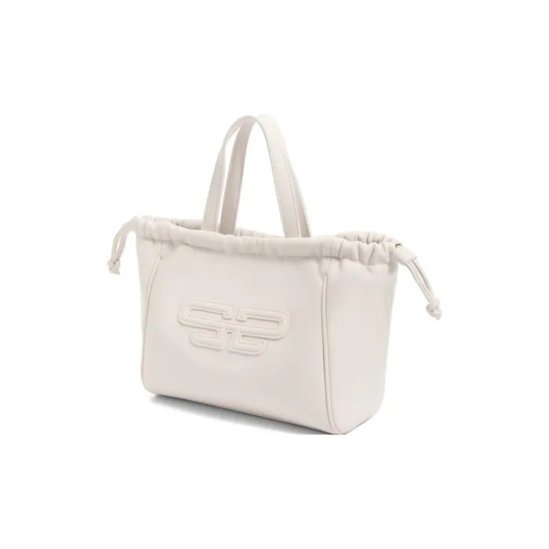 BELLE Artificial Leather Tote Bag Shopping Bag One Shoulder Crossbody Portable Women's Beige/Brown-1